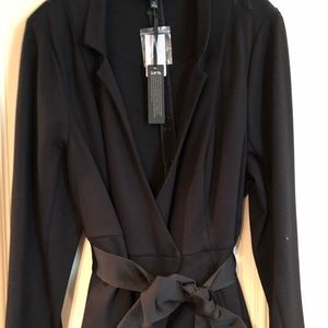 Stylish sash tie jacket with decorative design